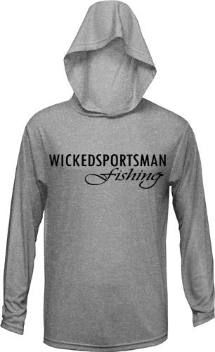 Heather Gray Wickedsportsman UPF fishing shirt