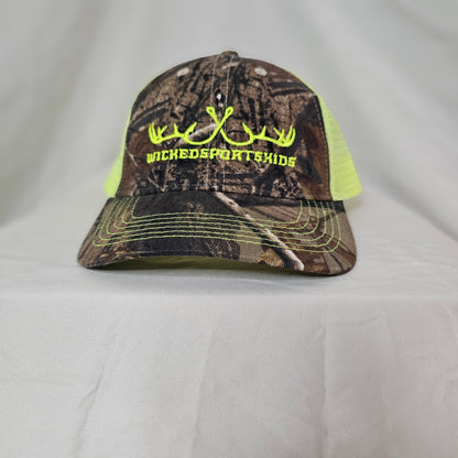 Wickedsportskids Neon Velcro Hat Mesh back