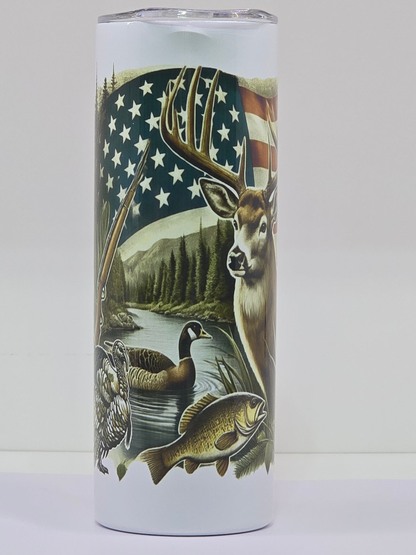 20oz. Wildlife/American Flag Tumbler