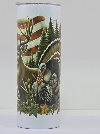 20oz. Wildlife/American Flag Tumbler