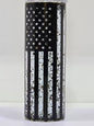 20oz. Black & White American Flag with Blue Line
