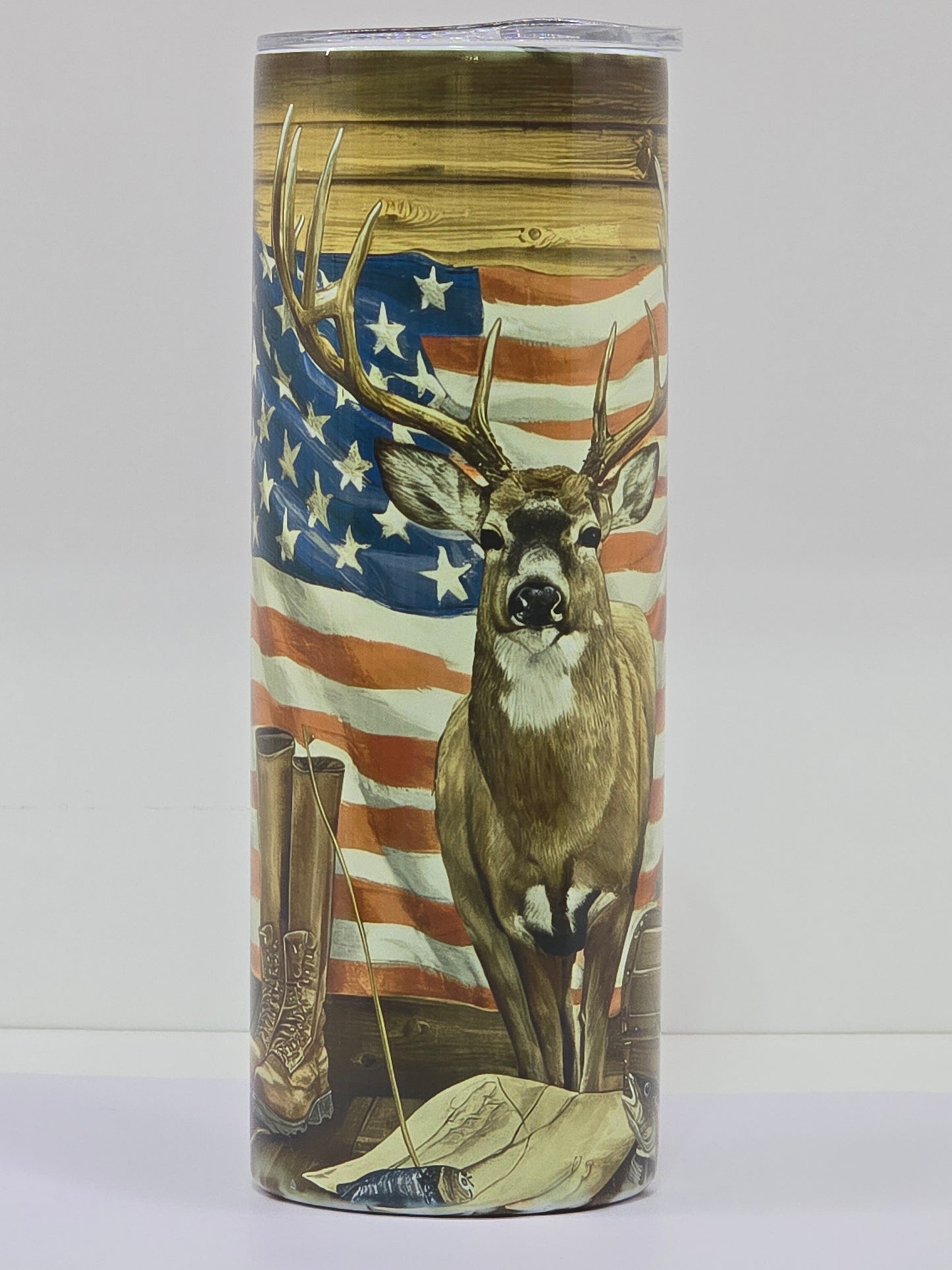 20 oz. Deer/American Flag Tumbler