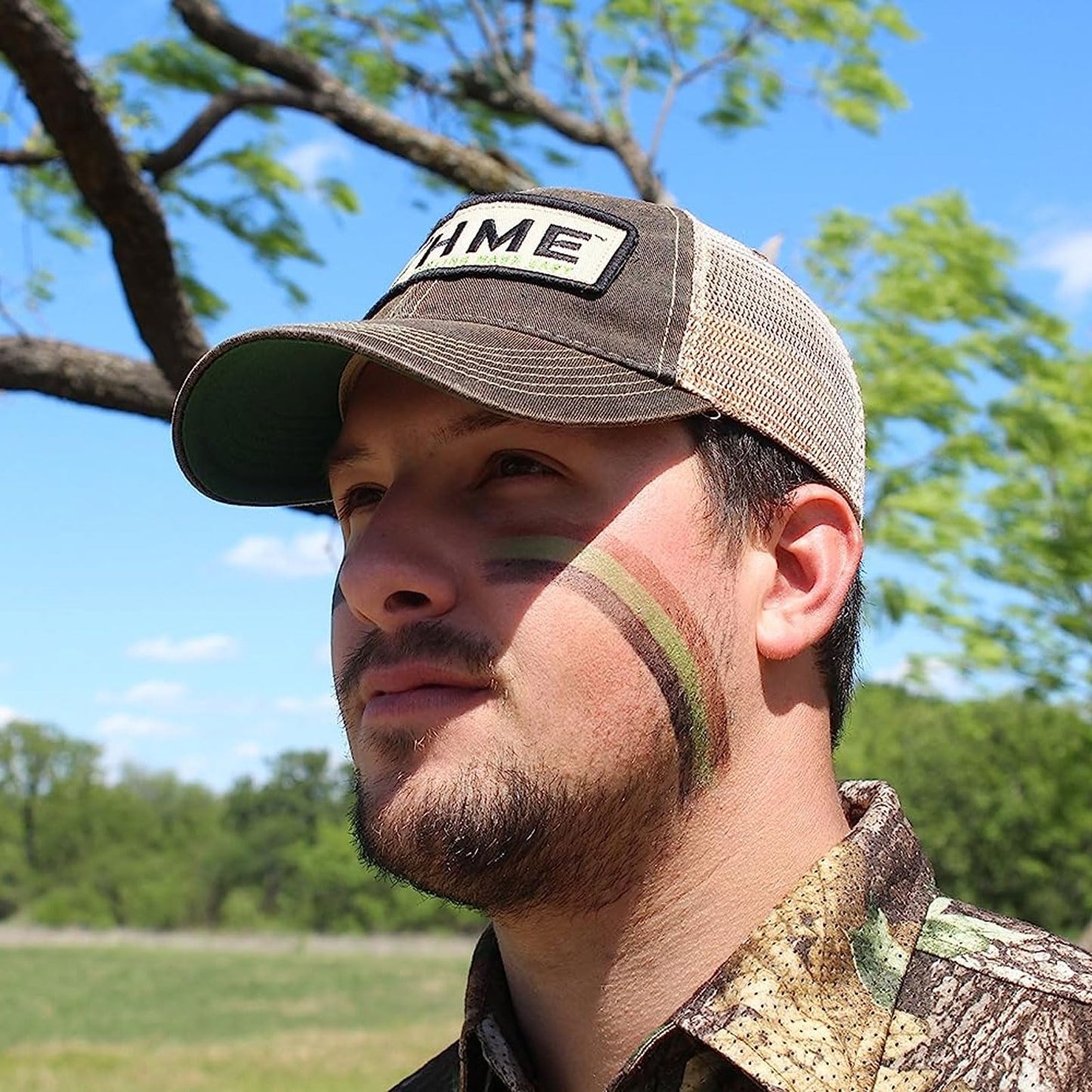 HME 3 Color Camo Face Paint "Mess-Free" Application Stick - Long-Lasting Easy-to-Use Concealment Makeup for Hunting